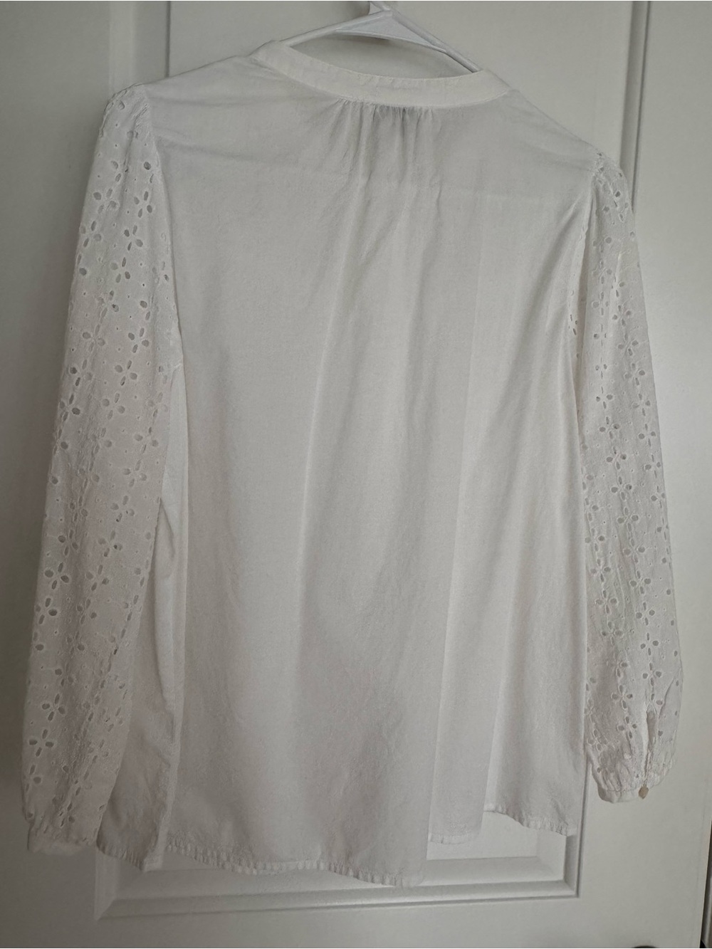 J. Crew White Eyelet Button-Down Blouse - Picture 3 of 3